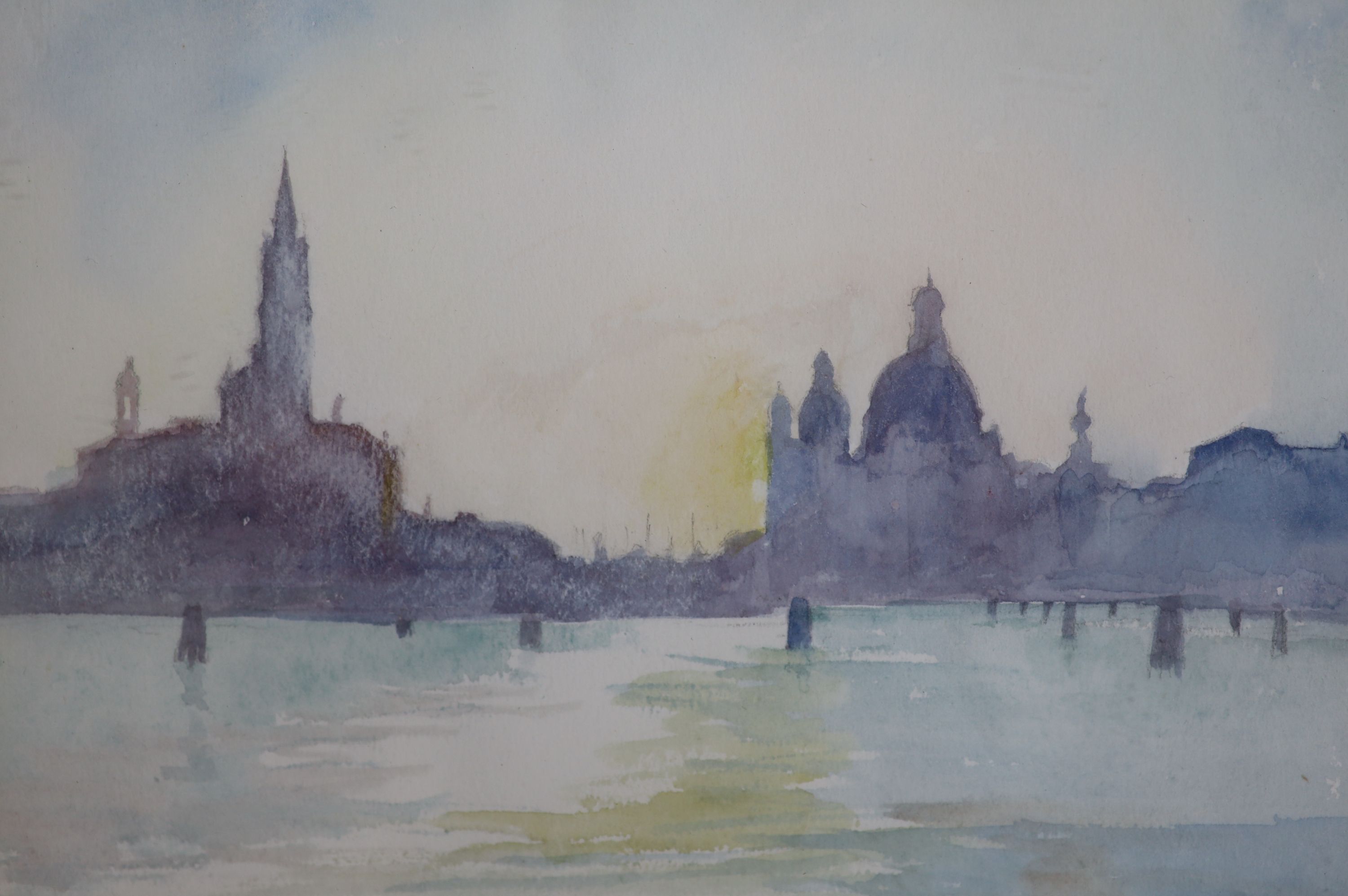 Alt, watercolour, View of Venice, signed and dated '80, 17 x 24cm